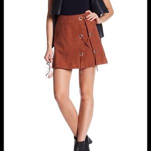 LaMarque Scholastic Suede Lace-Up Skirt Size 0